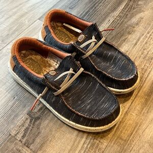 Hey Dude Kids Navy with Orange Trim Slip-On Sneakers